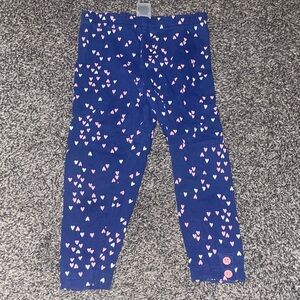 Carter's Navy Leggings with Pink Heart Pattern